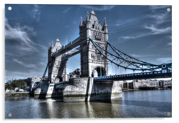 CItyscape of Tower Bridge London Acrylic by Adam Payne