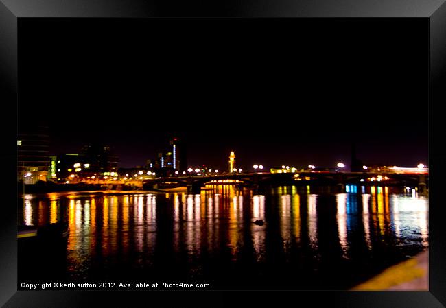 river reflections Framed Print by keith sutton