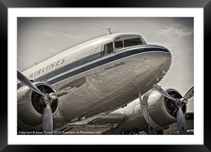 Douglas DC-3 Dakota Framed Mounted Print by Dave Turner