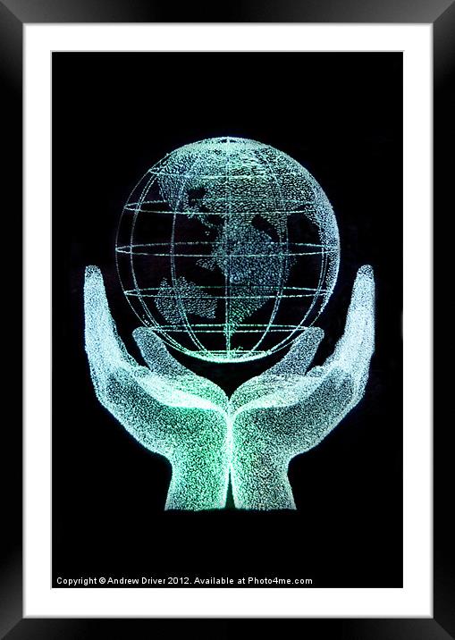World in your hands Framed Mounted Print by Andrew Driver