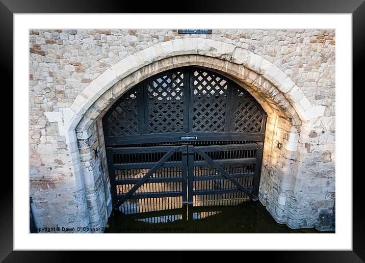 Traitors Gate Framed Mounted Print by Dawn O'Connor