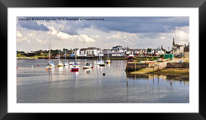 Irvine Harbour Framed Mounted Print by Valerie Paterson