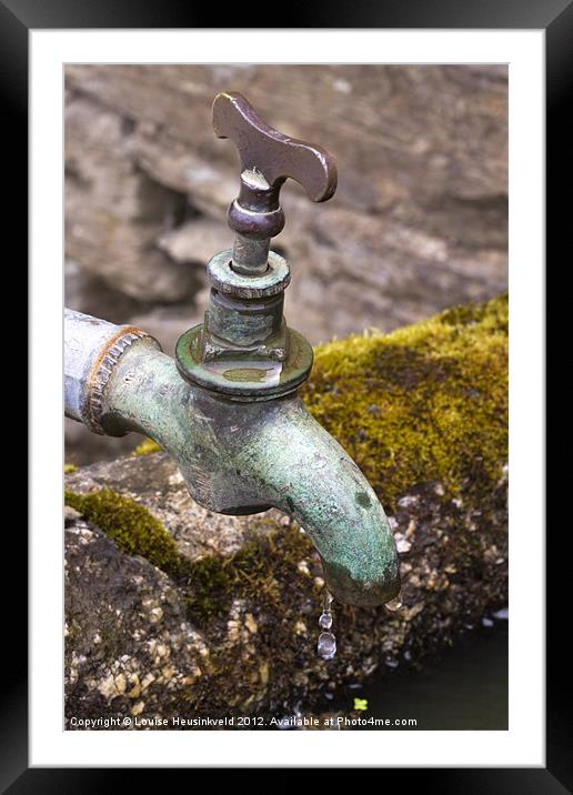 Dripping Tap Framed Mounted Print by Louise Heusinkveld