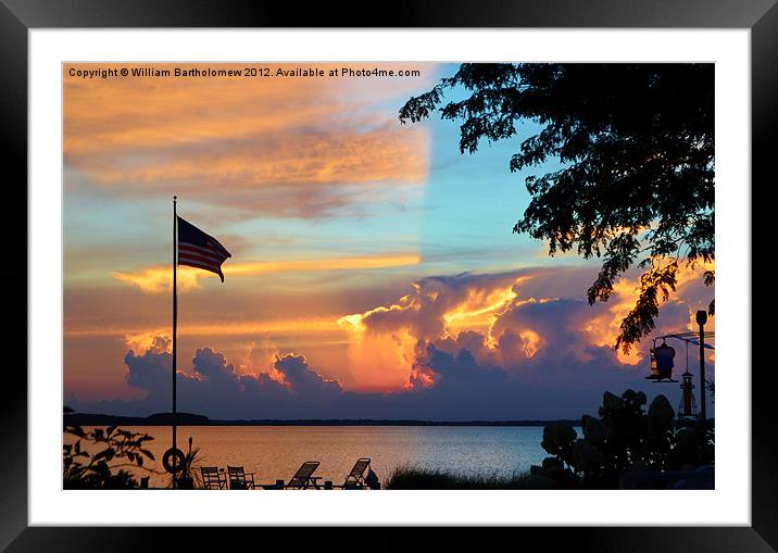 Fitting Sunset Framed Mounted Print by Beach Bum Pics