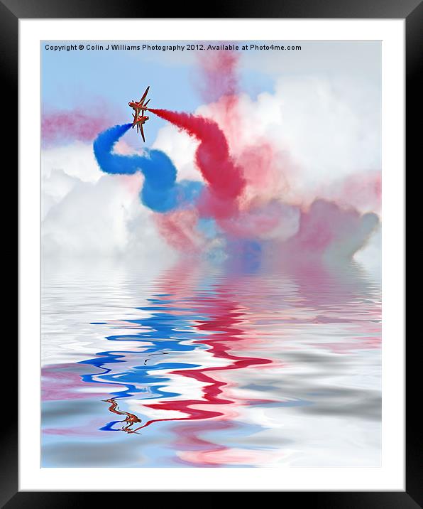 Flood Break - The Red Arrows Framed Mounted Print by Colin Williams Photography