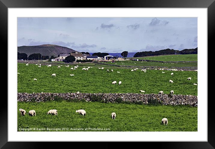 Rowter Farm and Mam Tor Framed Mounted Print by Darren Burroughs