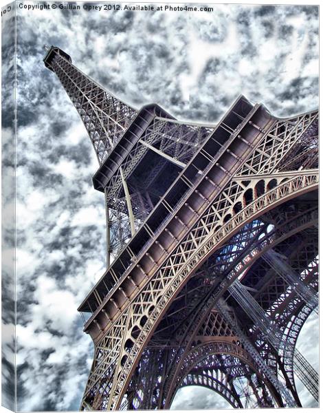 The Eiffel Tower Paris Canvas Print by Gillian Oprey