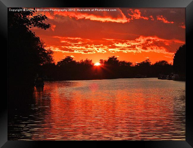 Red Sky at Night Framed Print by Colin Williams Photography