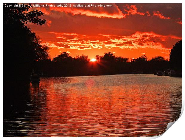 Red Sky at Night Print by Colin Williams Photography