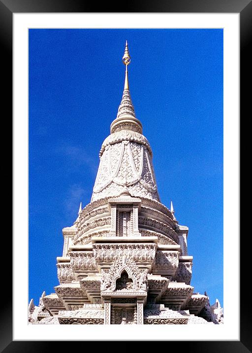 Temple, Laos Framed Mounted Print by Christopher Mullard