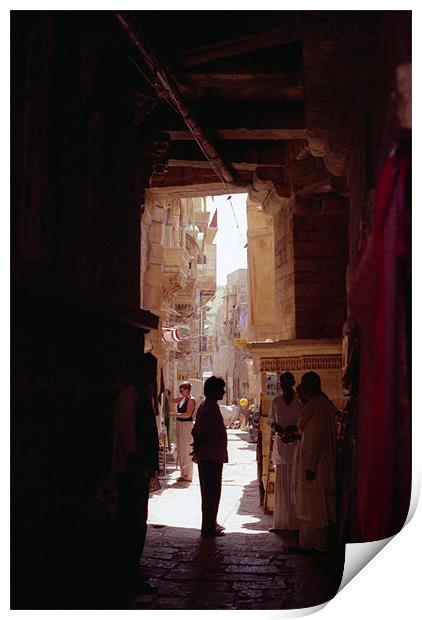 Passageway in Varanasi, India Print by Christopher Mullard