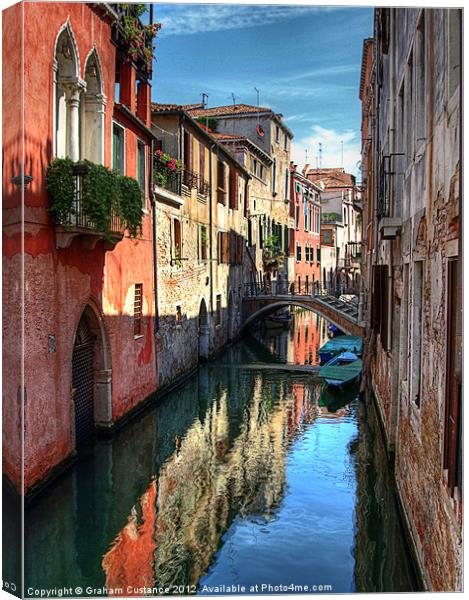 Canals of Venice Canvas Print by Graham Custance