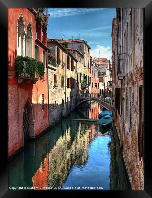 Canals of Venice Framed Print by Graham Custance