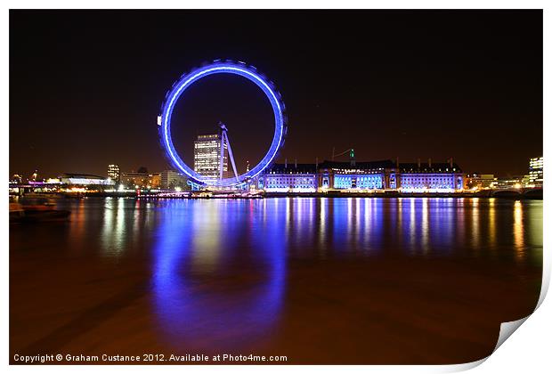 The London Eye Print by Graham Custance