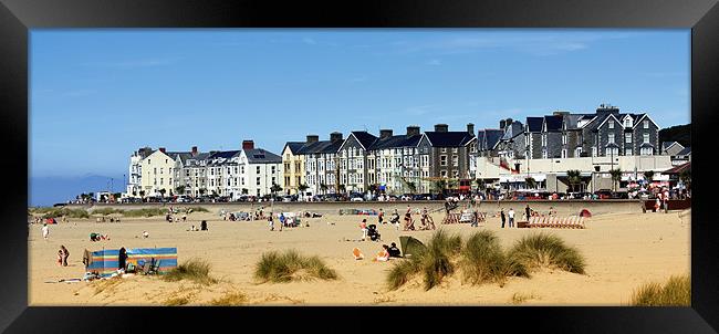 Barmouth Beach Wales Framed Print by Anthony Michael 
