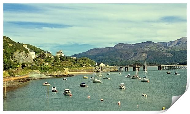 Barmouth Harbour Wales  Print by Anthony Michael 