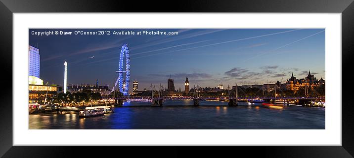 London Skyline Framed Mounted Print by Dawn O'Connor