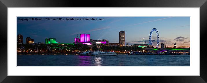 London Skyline Framed Mounted Print by Dawn O'Connor