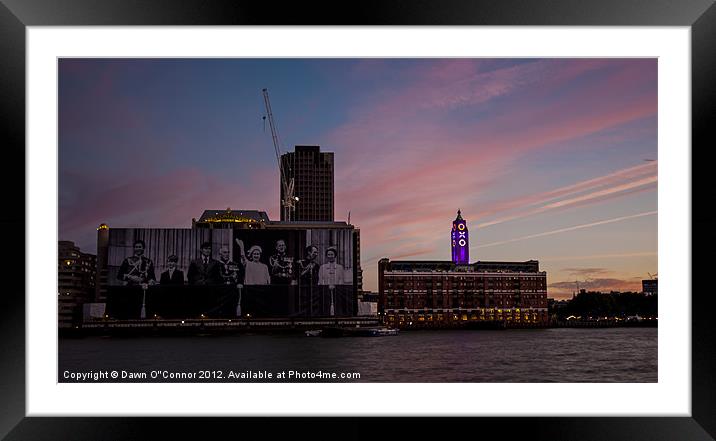 The 1977 Royal Family and the Oxo Tower Framed Mounted Print by Dawn O'Connor