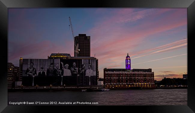 The 1977 Royal Family and the Oxo Tower Framed Print by Dawn O'Connor