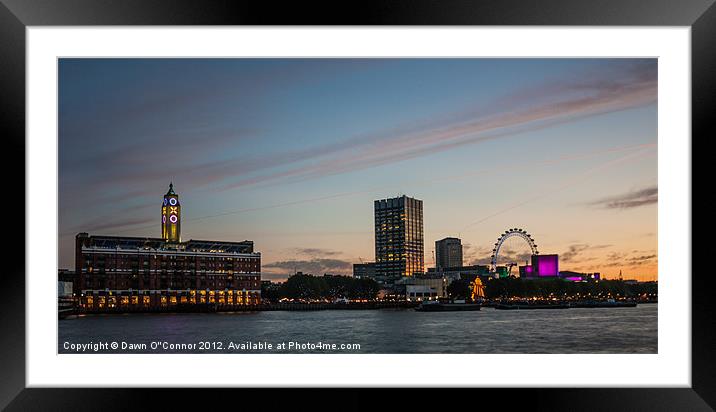 Oxo Tower Wharf Framed Mounted Print by Dawn O'Connor