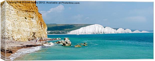 The Seven Sisters from Hope Gap Canvas Print by Gillian Oprey