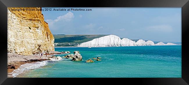 The Seven Sisters from Hope Gap Framed Print by Gillian Oprey
