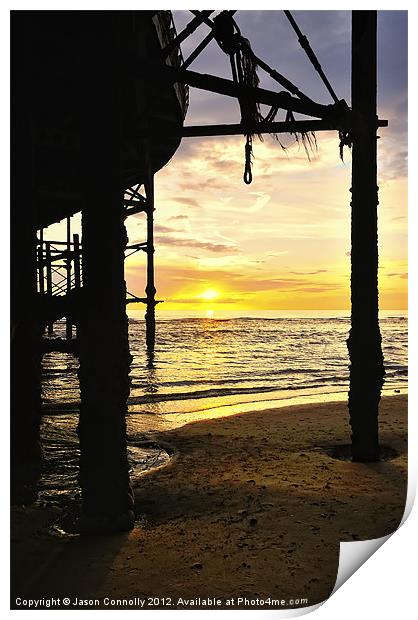 Sunset At The Pier Print by Jason Connolly