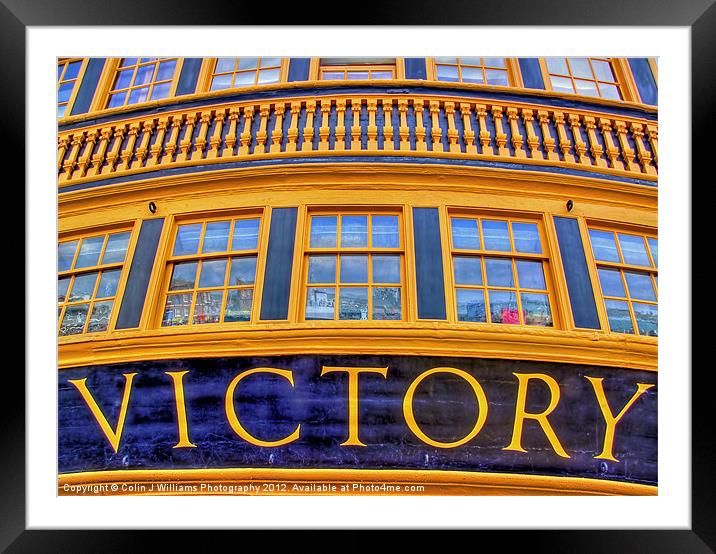 HMS Victory Framed Mounted Print by Colin Williams Photography