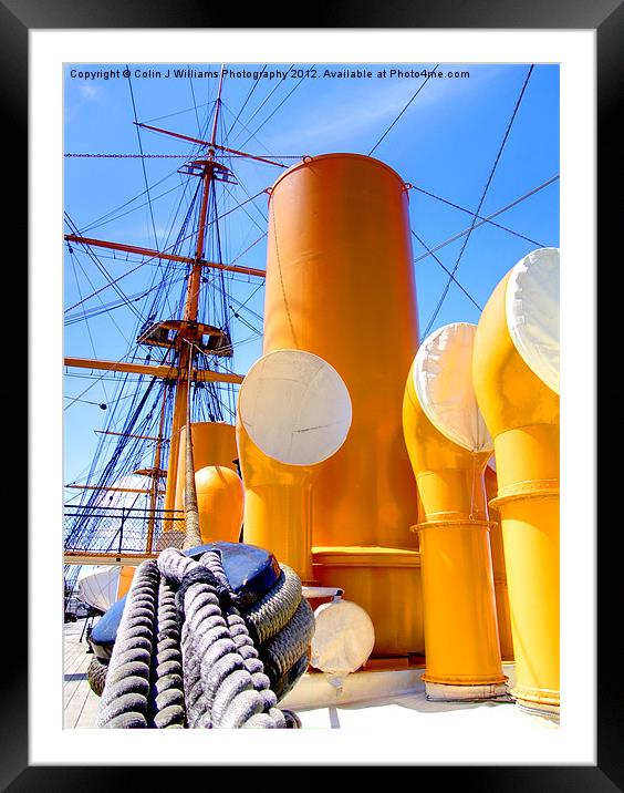 The Deck HMS Warrior Portsmouth Framed Mounted Print by Colin Williams Photography