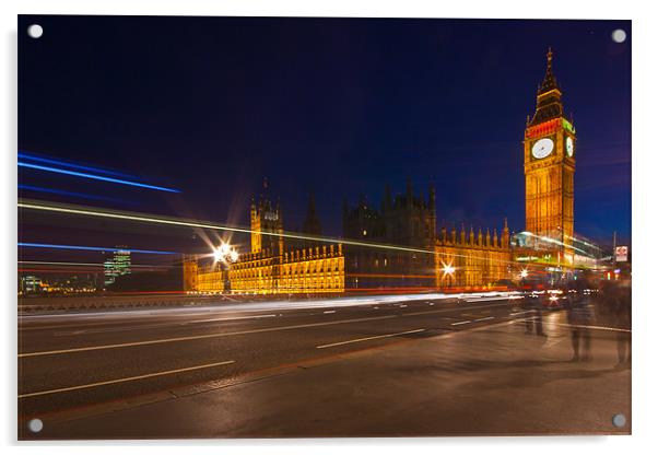 LONDON NIGHTLIFE Acrylic by Matthew Burniston