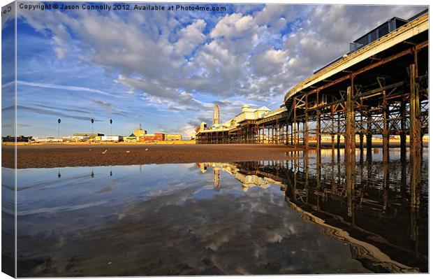 Blackpool Reflects Canvas Print by Jason Connolly