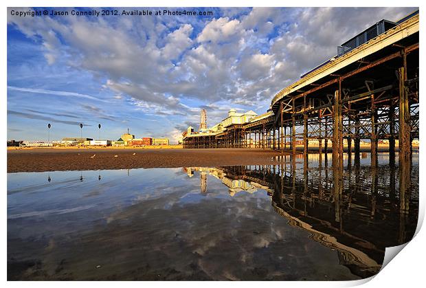 Blackpool Reflects Print by Jason Connolly