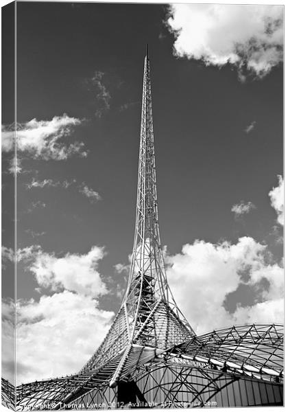 The Spire, Art centre, Melbourne Canvas Print by Thomas Lynch