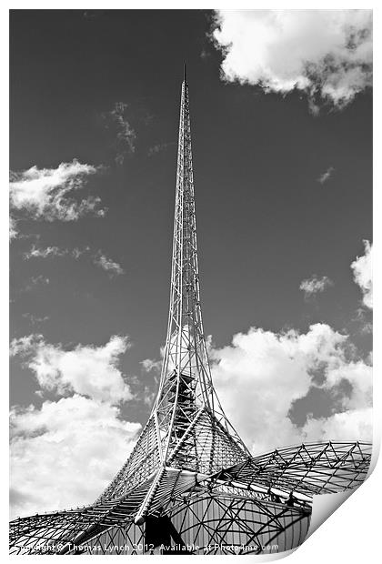 The Spire, Art centre, Melbourne Print by Thomas Lynch