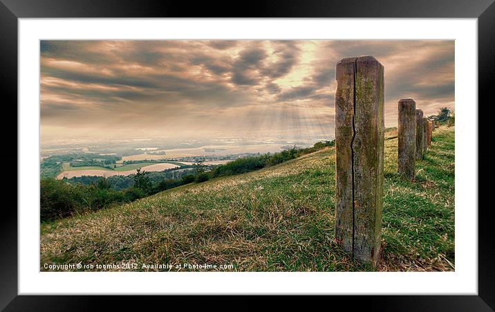 SUNSET OVER BLUEBELL Framed Mounted Print by Rob Toombs