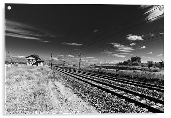 Lonely Railway Station Acrylic by Sean Needham