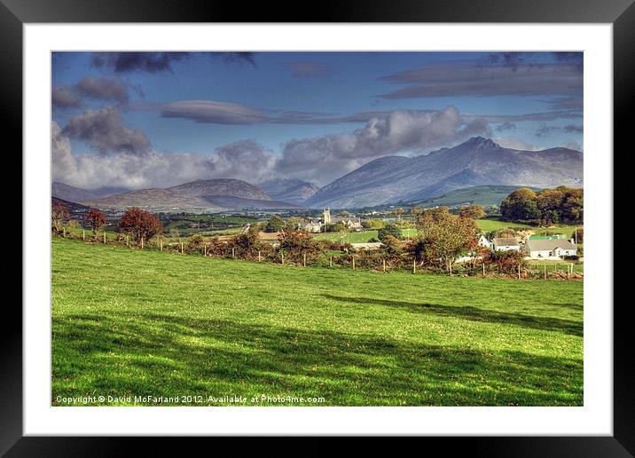The Kingdom of Mourne Framed Mounted Print by David McFarland