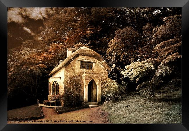 Gothic Cottage - Stourhead Gardens Framed Print by Susie Hawkins