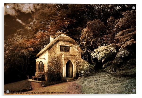 Gothic Cottage - Stourhead Gardens Acrylic by Susie Hawkins