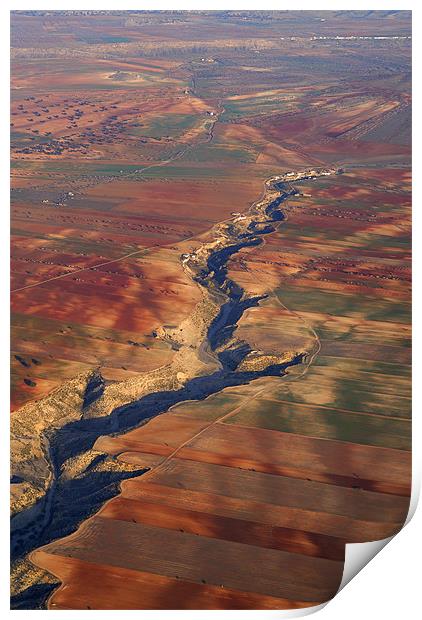 Great canyon river Gor in Spain Print by Guido Montañes