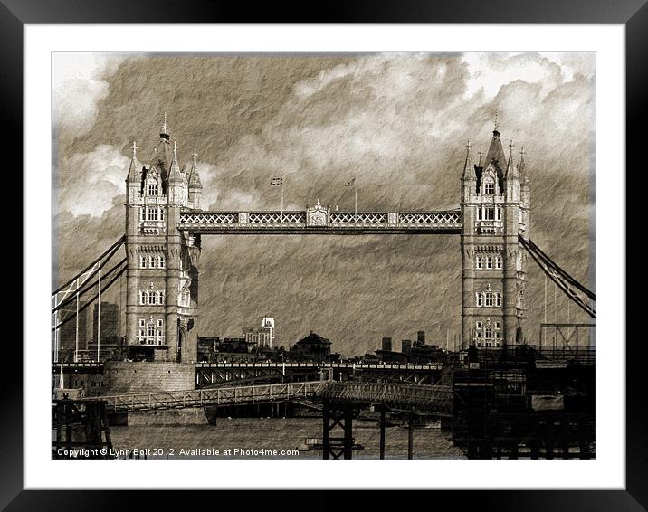 Tower Bridge Framed Mounted Print by Lynn Bolt