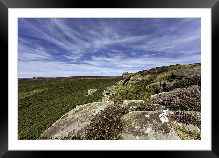 Curbar Edge Derbyshire UK Framed Mounted Print by George Cox