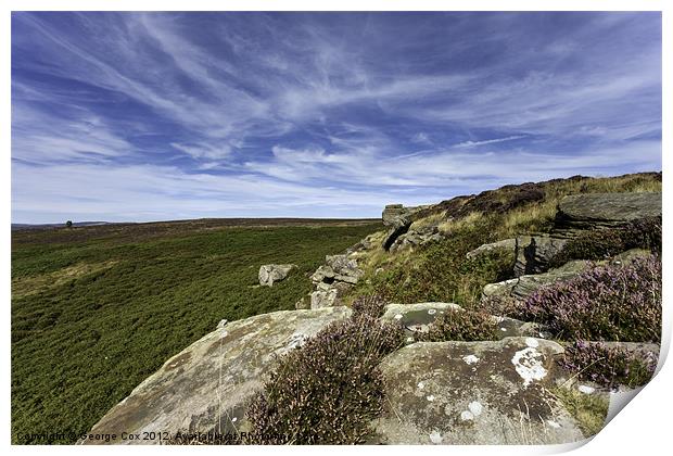 Curbar Edge Derbyshire UK Print by George Cox