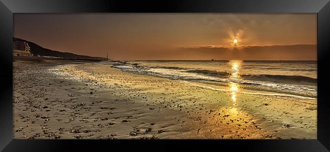 Golden Sunrise Bournemouth Framed Print by Jennie Franklin