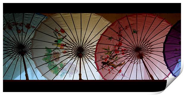 parasols Print by Heather Newton