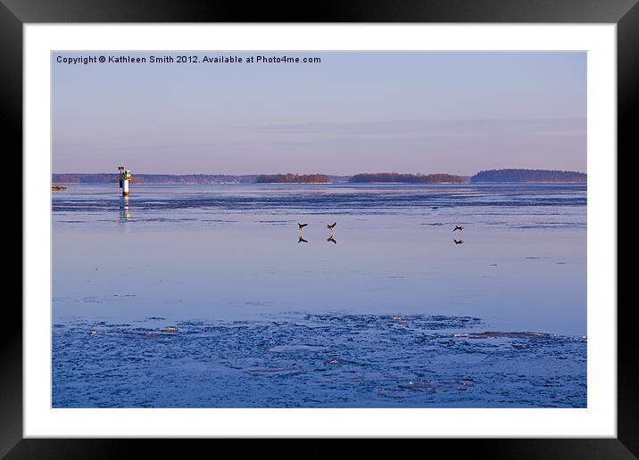 Winter in the Stockholm Archipelago Framed Mounted Print by Kathleen Smith (kbhsphoto)