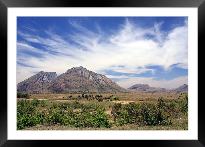 A view of the Madagascar Highland Region Framed Mounted Print by Gail Johnson