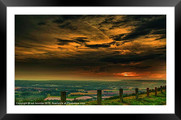 SUNSET VIEW Framed Mounted Print by Rob Toombs