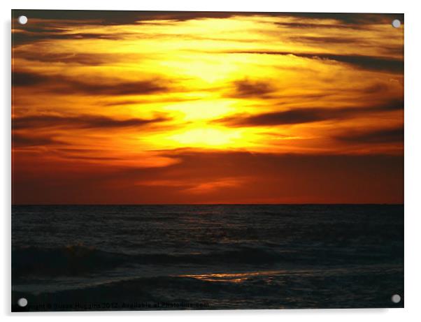 Billowed Sunset Acrylic by Susan Medeiros
